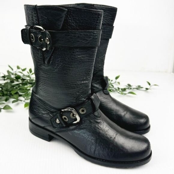 Stuart Weitzman Shoes - Stuart Weitzman Lotroops Black leather moto ankle boots 7